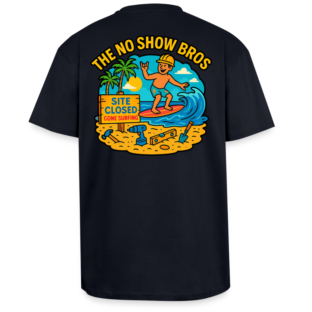 ‘The No Show Bros’ Heavy Oversized T-Shirt - french navy