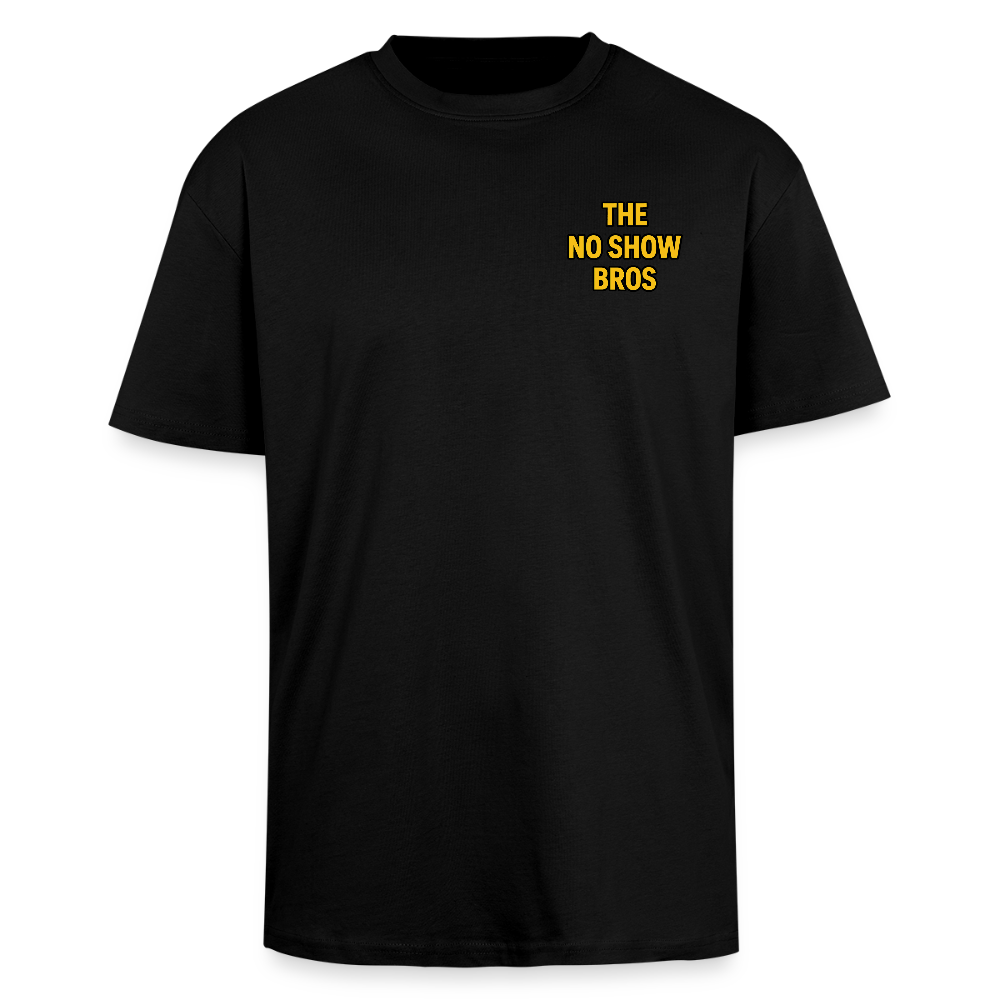 ‘The No Show Bros’ Heavy Oversized T-Shirt - black