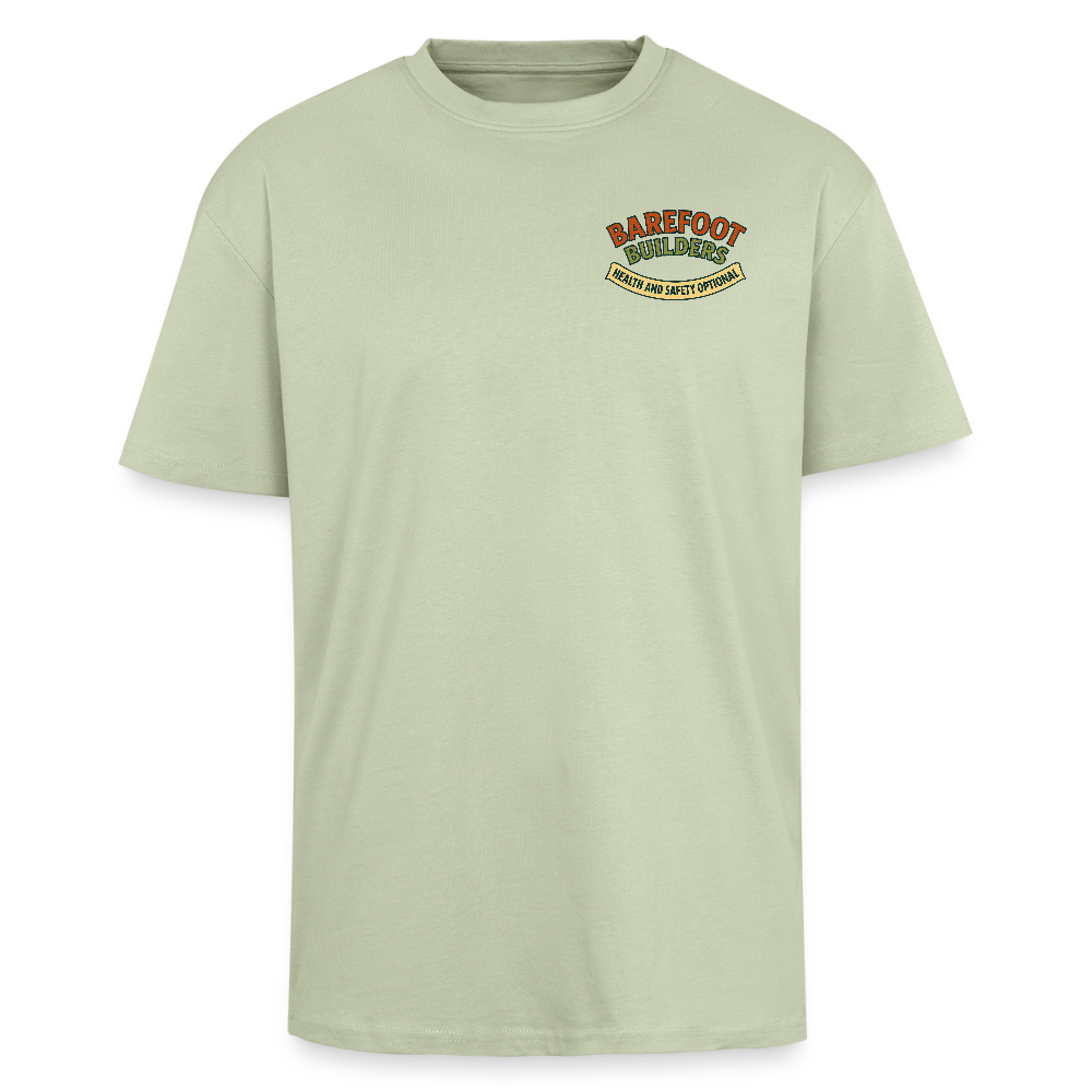 ‘Barefoot Builders’ Heavy Oversized T-Shirt - soft salvia