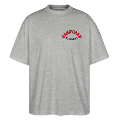‘Handyman in Havainas’ Oversized Unisex Organic T-shirt - heather grey