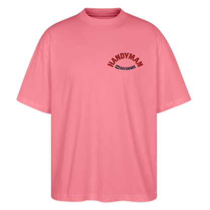 ‘Handyman in Havainas’ Oversized Unisex Organic T-shirt - pink joy 