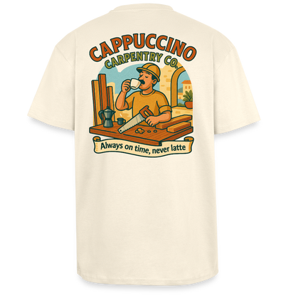 ‘Cappuccino Carpentry’ Heavy Oversized T-Shirt - creme