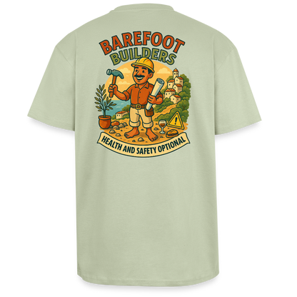 ‘Barefoot Builders’ Heavy Oversized T-Shirt - soft salvia 