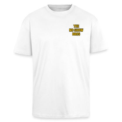 ‘The No Show Bros’ Heavy Oversized T-Shirt - white