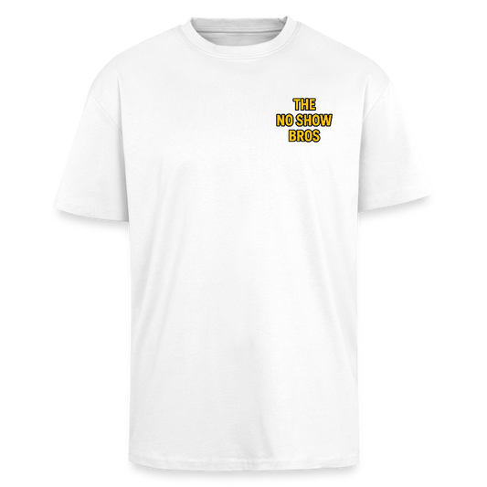 ‘The No Show Bros’ Heavy Oversized T-Shirt - white