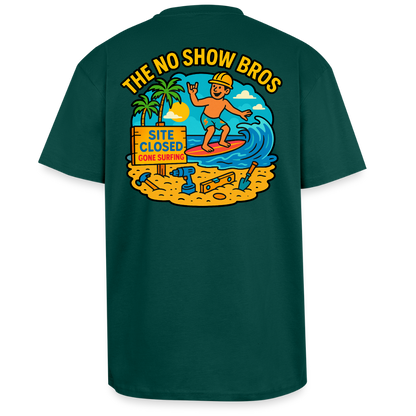 ‘The No Show Bros’ Heavy Oversized T-Shirt - hunter green