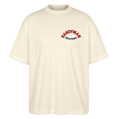 ‘Handyman in Havainas’ Oversized Unisex Organic T-shirt - natural raw