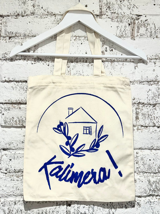 Kalimera! Tote Bag - Cream